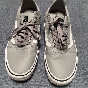 Vans old school Men’s Size 11 Gray Leather Low top Shoes 500714 Skateboard